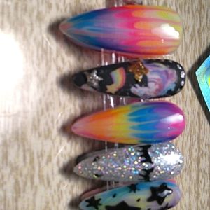 Unicorn press ons. Custom. 1 of a kind. NO more.